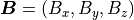 \mbox{\boldmath$B$} = (B_x,B_y,B_z)