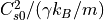 C_{s0}^2/(\gamma k_B/m)
