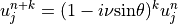 u_j^{n+k}=(1-i\nu{\rm sin}\theta)^k u_j^{n}