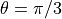 \theta=\pi/3