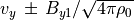 v _y \, \pm \, B_{y1} /\sqrt{4 \pi \rho _0}