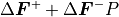 \Delta\mbox{\boldmath$F$}^+ + \Delta\mbox{\boldmath$F$}^-P