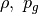 \rho, \ p_g