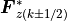 \mbox{\boldmath$F$}_{z(k\pm1/2)}^{*}