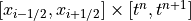 [x_{i-1/2},x_{i+1/2}] \times [t^n,t^{n+1}]