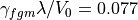 \gamma_{fgm} \lambda/V_0=0.077