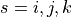 s=i,j,k