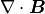 \nabla \cdot \mbox{\boldmath$B$}
