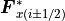 \mbox{\boldmath$F$}_{x(i\pm1/2)}^{*}