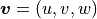 \mbox{\boldmath$v$} = (u,v,w)