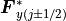 \mbox{\boldmath$F$}_{y(j\pm1/2)}^{*}