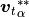 {\mbox{\boldmath$v$}_t}_\alpha^{\ast \ast}
