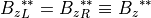 {B_z}_L^{\ast \ast} = {B_z}_R^{\ast \ast} \equiv {B_z}^{\ast \ast}