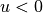 u<0