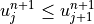 u_j^{n+1} \le u_{j+1}^{n+1}