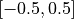 [-0.5, 0.5]