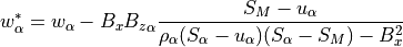 w_\alpha^\ast = w_\alpha - B_x {B_z}_\alpha
\frac{S_M-u_\alpha}{\rho_\alpha (S_\alpha-u_\alpha)(S_\alpha-S_M)-B_x^2}