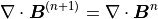 \nabla \cdot \mbox{\boldmath$B$}^{(n+1)} = \nabla \cdot \mbox{\boldmath$B$}^n