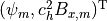 (\psi_m, c_h^2B_{x,m})^{\mathrm T}