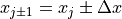 x_{j \pm 1} = x_j \pm \Delta x