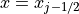 x=x_{j-1/2}