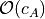 \mathcal{O}(c_A)