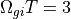 \Omega_{gi}T=3