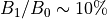 B_1/B_0 \sim 10\%