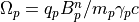 \Omega_p=q_pB_p^n/m_p \gamma_p c