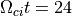 \Omega_{ci} t = 24