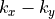 k_x-k_y