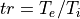 tr=T_e/T_i