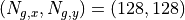 (N_{g,x}, N_{g,y}) = (128, 128)