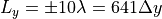 L_y = \pm 10\lambda = 641\Delta y