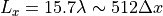L_x=15.7\lambda \sim 512\Delta x