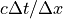 c \Delta t/\Delta x