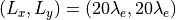 (L_x, L_y) = (20 \lambda_e, 20 \lambda_e)