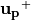 {\bf u_p}^{+}