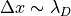 \Delta x \sim \lambda_D